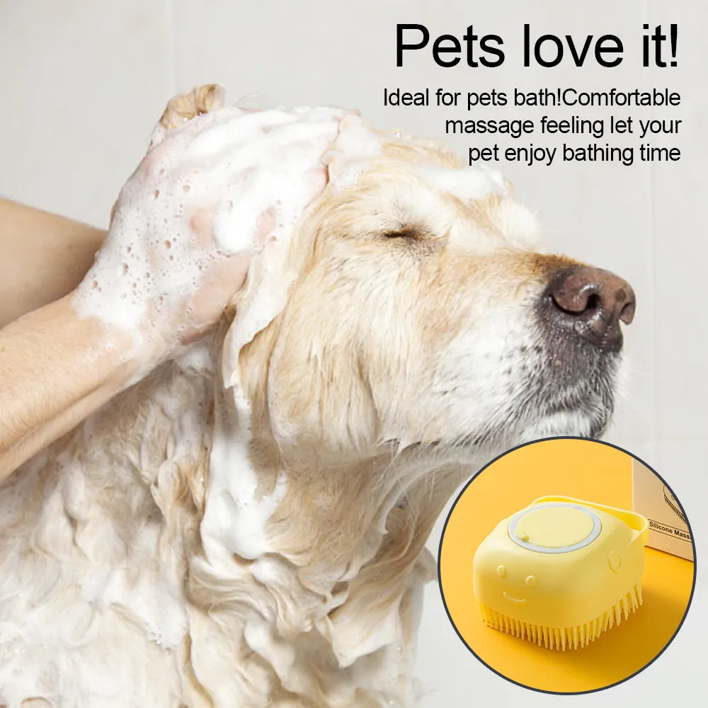 ClearFur™ |  Zachte siliconen badborstel voor huisdieren